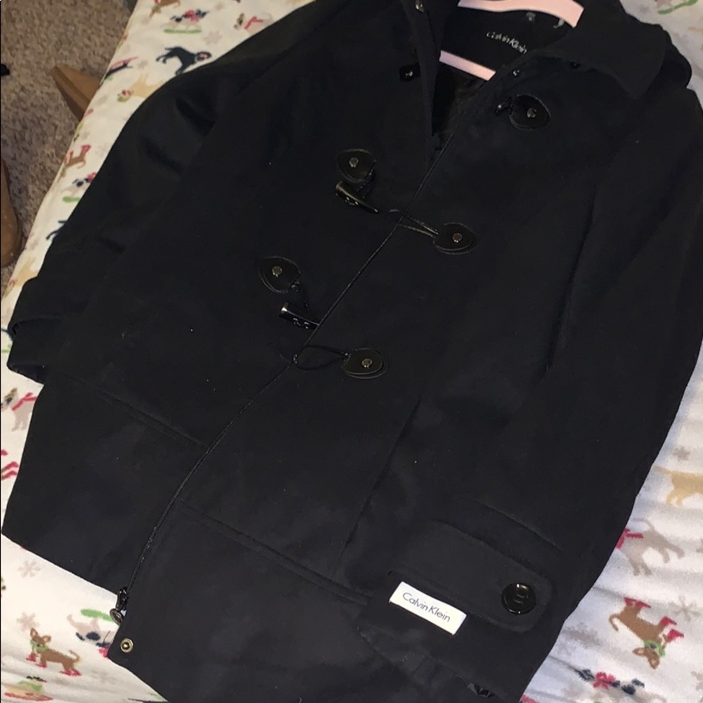 Black Calvin Klein coat